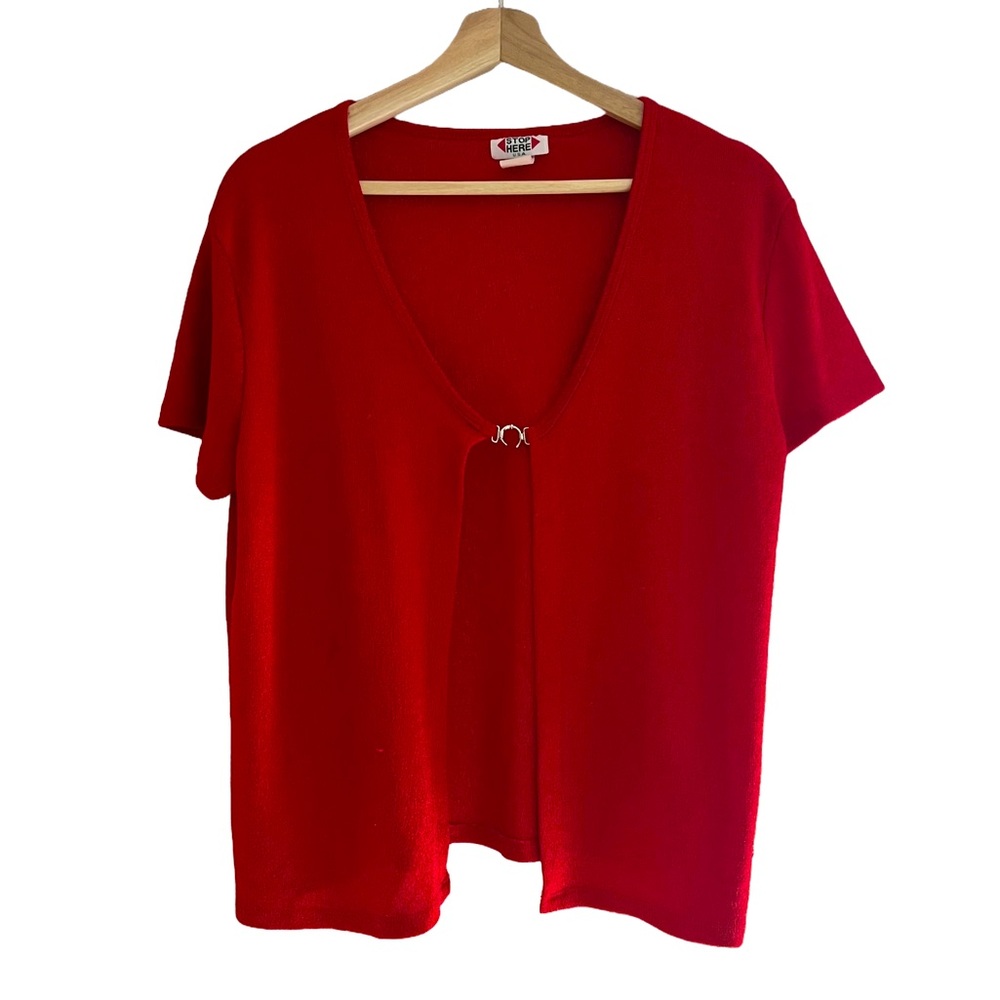 Sexy Red Top with Silver Clasp